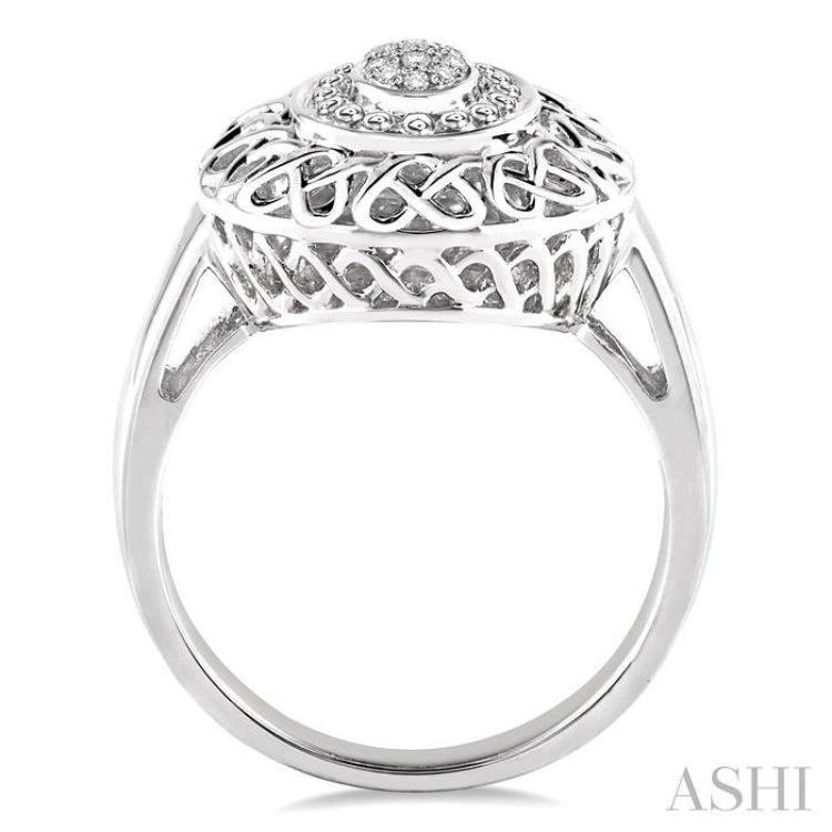 1/20 Ctw Single Cut Diamond Fashion Ring in Sterling Silver