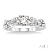 1/6 Ctw Diamond Semi-Mount Engagement Ring in 14K White Gold