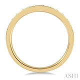 1/3 ctw Curved Center Milgrain Border Round Cut Diamond Wedding Band in 14K Yellow Gold