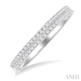 1/5 ctw Double Row Round Cut Diamond Fashion Ring in 10K White Gold