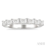 1 ctw East-West Emerald Cut Diamond Fashion Ring in 14K White Gold