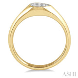 1/10 ctw Pear Shape Lovebright Diamond Ring in 14K Yellow and White Gold