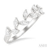 1/2 ctw Scatter Marquise Cut Diamond Fashion Ring in 14K White Gold