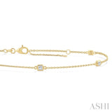 1/4 ctw Princess Cut Diamond Station Bracelet in 14K Yellow Gold