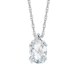 10KT .02CT (1)DIA/7X5 OV CREATED W SAPH  PEND
