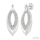 .10CTRDDM OVAL INER LINK EARRINGS SL-S*