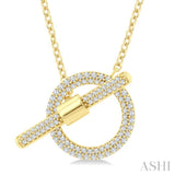 .55CTRDDM CIRCLE TOGGLE NK YG 14K-G*
