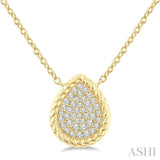 .20CTRDDM PAVE PEAR ROPE PD YG 10K-G+CH*