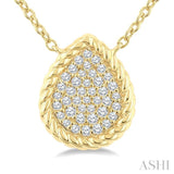 .20CTRDDM PAVE PEAR ROPE PD YG 10K-G+CH*