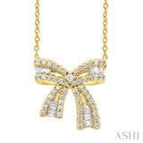 .33CTRDDM BOW PETITE PD YG 14K-G+CH*