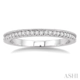 1/6 Ctw Round Cut Diamond Matching Wedding Band in 14K White Gold