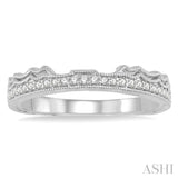 1/6 Ctw Round Cut Diamond Wedding Band in 14K White Gold