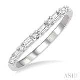 1/3 Ctw Baguette and Round Cut Diamond Wedding Band in 14K White Gold