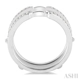1/3 Ctw Round Cut Diamond Insert Ring in 14K White Gold