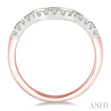 1/5 Ctw Round Diamond Wedding Band in 14K Rose and White Gold