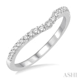 1/5 Ctw Round Cut Diamond Wedding Band in 14K White Gold