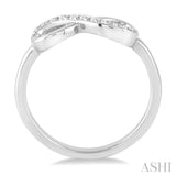 1/6 Ctw Round Cut Diamond Infinity Petite Ring in 14K White Gold