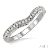 1/6 Ctw Round Cut Diamond Wedding Band in 14K White Gold
