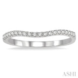 1/5 ctw Round Cut Diamond Wedding Band in 14K White Gold