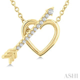 .12CTRDDM HEART TOGGLE NK YG 10K-G*