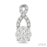 1/3 ctw Lovebright Round Cut Diamond Earrings in 14K White Gold