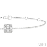 1/8 Ctw Petite Fusion Diamond Fashion Bracelet in 10K White Gold