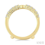 1/2 Ctw Shared Prong Round Cut Diamond Insert Ring in 14K Yellow Gold