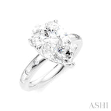 1/5 Ctw Akari Pear Shape Round Cut Diamond Semi-Mount Engagement Ring in 14K White Gold