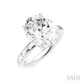 1/5 Ctw Akari Oval Shape Round Cut Diamond Semi-Mount Engagement Ring in 14K White Gold