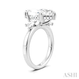 5/8 Ctw Akari Marquise and Round Cut Diamond Semi-Mount Engagement Ring in 14K White Gold