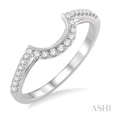 1/5 Ctw Round Cut Diamond Wedding Band in 14K White Gold