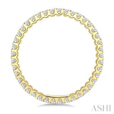 1/2 Ctw Round Cut Diamond Eternity Wedding Band in 14K Yellow Gold
