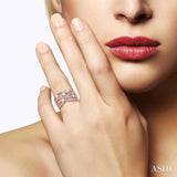 1 Ctw Round Cut Diamond Fashion Ring in 14K Rose Gold