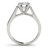 14kt gold Single Row Engagement Ring Channel Set