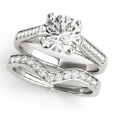 14kt gold Single Row Engagement Ring Channel Set