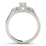 14kt gold Single Row Engagement Ring Prong Set