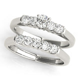14kt gold Single Row Engagement Ring Prong Set