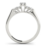14kt gold Single Row Engagement Ring Prong Set