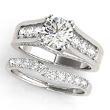 14kt gold Single Row Engagement Ring Channel Set