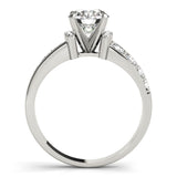 14kt gold Single Row Engagement Ring Prong Set