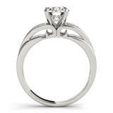 14kt gold Single Row Engagement Ring Prong Set