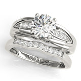 14kt gold Single Row Engagement Ring Prong Set