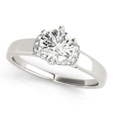 14kt gold Single Row Engagement Ring Prong Set