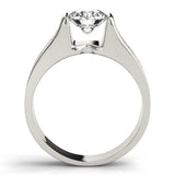14kt gold Single Row Engagement Ring Channel Set