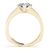 14kt gold Single Row Engagement Ring Channel Set