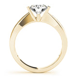 14kt gold Single Row Engagement Ring Channel Set