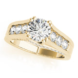 14kt gold Single Row Engagement Ring Channel Set