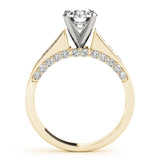 14kt gold Single Row Engagement Ring Channel Set