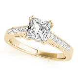 14kt gold Single Row Engagement Ring Channel Set