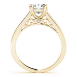 14kt gold Single Row Engagement Ring Channel Set